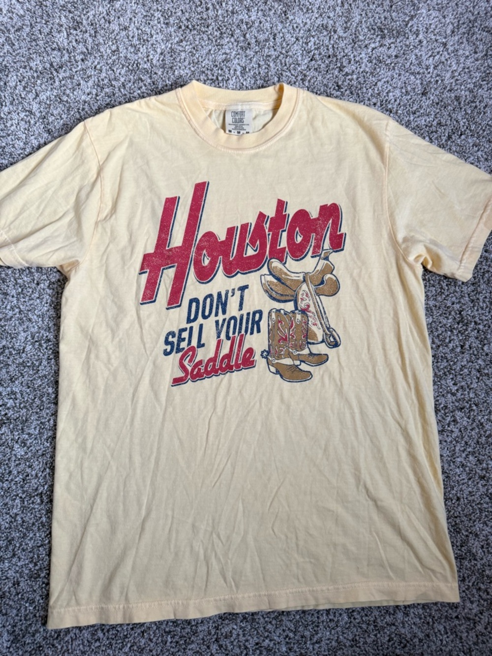 COMFORT COLORS Yellow Houston Graphic Tee